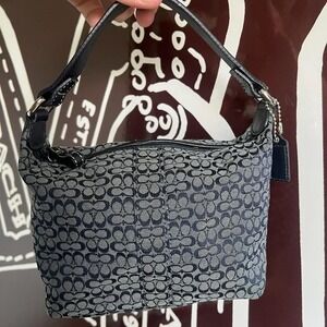Y2K 2000s Coach Signature Cs Jacquard Leather MINI Demi Shoulder bag / Handbag